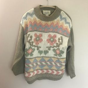 Cottagecore Floral Sweater | Size S